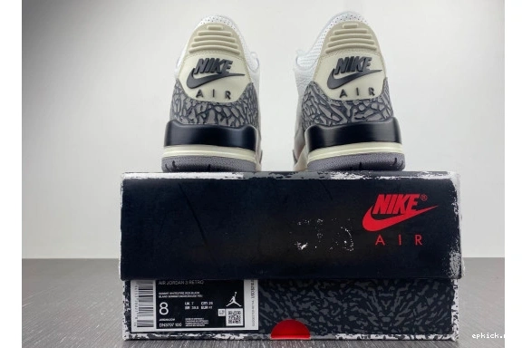 Rep EP DN3707-100 Jordan White Retro DN3707-100 3 Cement Reimagined 0212